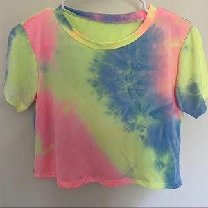 NWOT Tie Dye Cropped Shirt